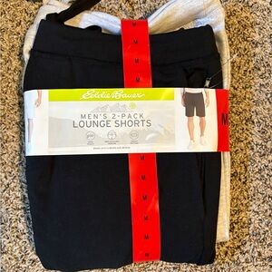Eddie Bauer Men's Lounge Shorts - Black and Gray